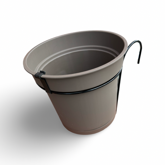Pot à accroches Tera 8" gris brun image 0