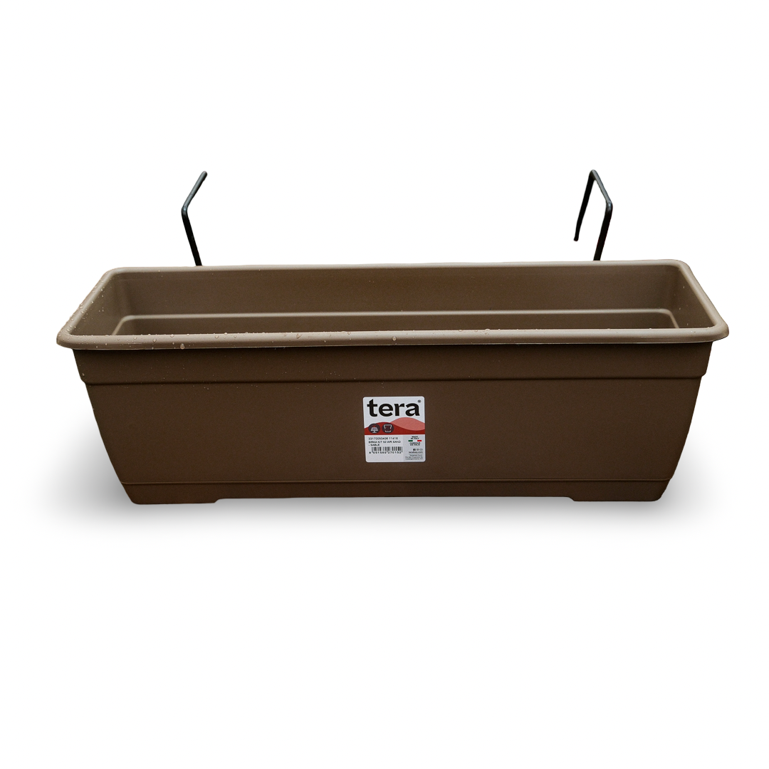 Terra Plast Recycled Plastic Planter with Hooks (19")