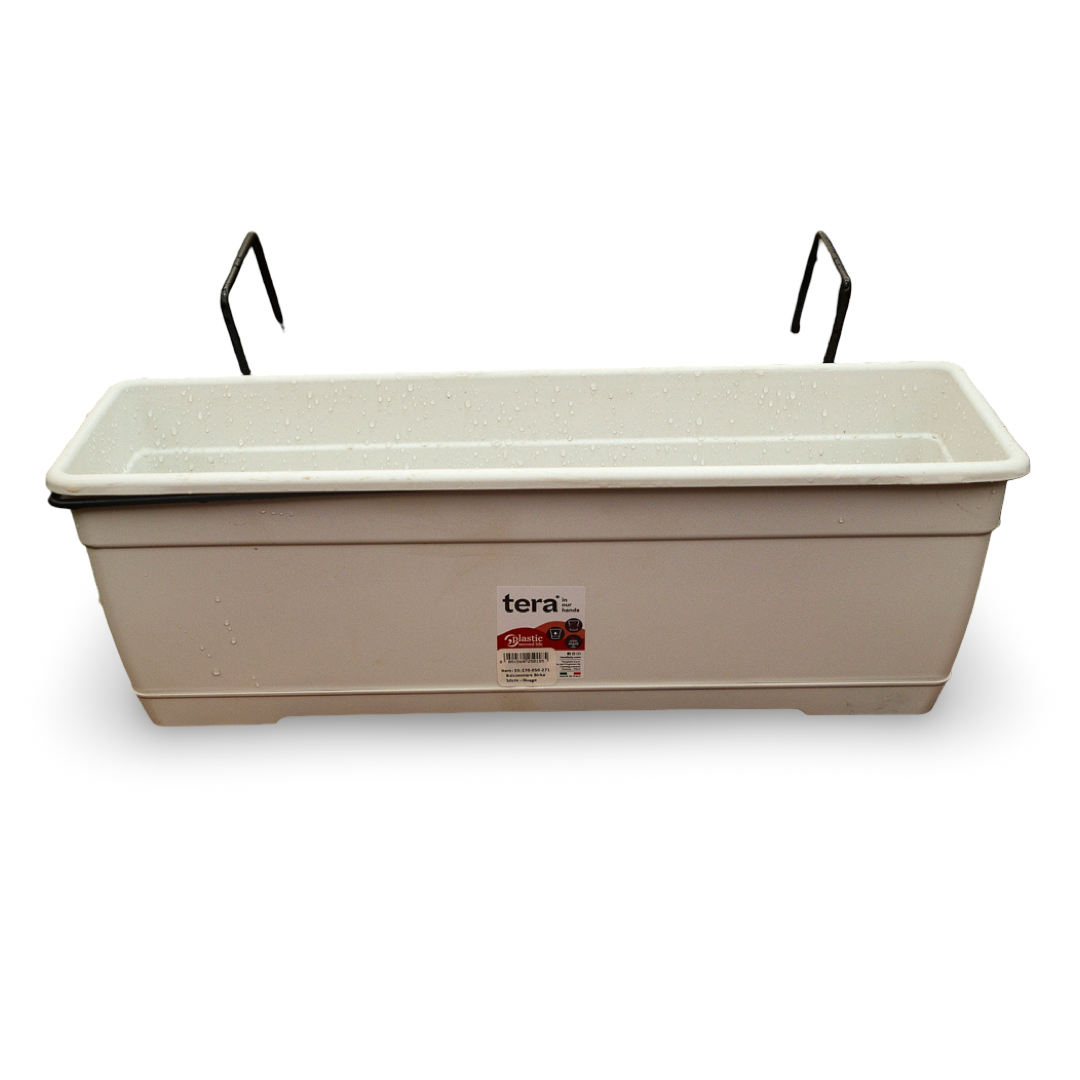 Terra Plast Recycled Plastic Planter with Hooks (19")